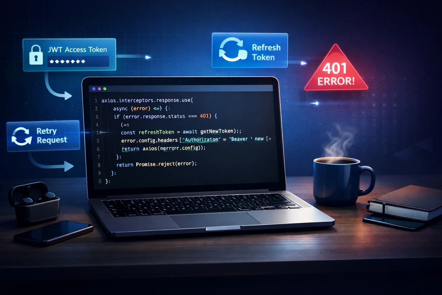 How to Set Up Axios with Token Refresh, Interceptors, and Global Error Handling in React