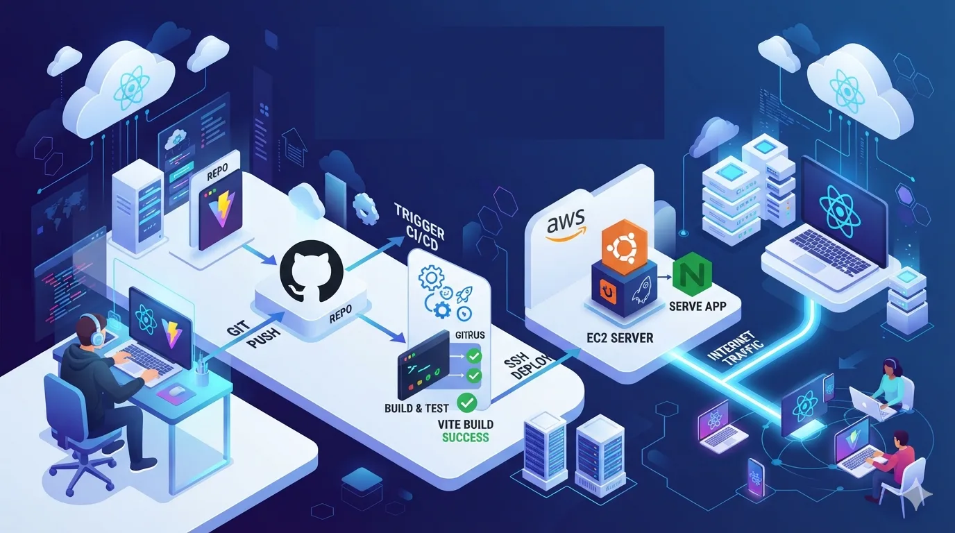 Deploying a React + Vite App to AWS EC2 with Nginx and GitHub Actions CI/CD
