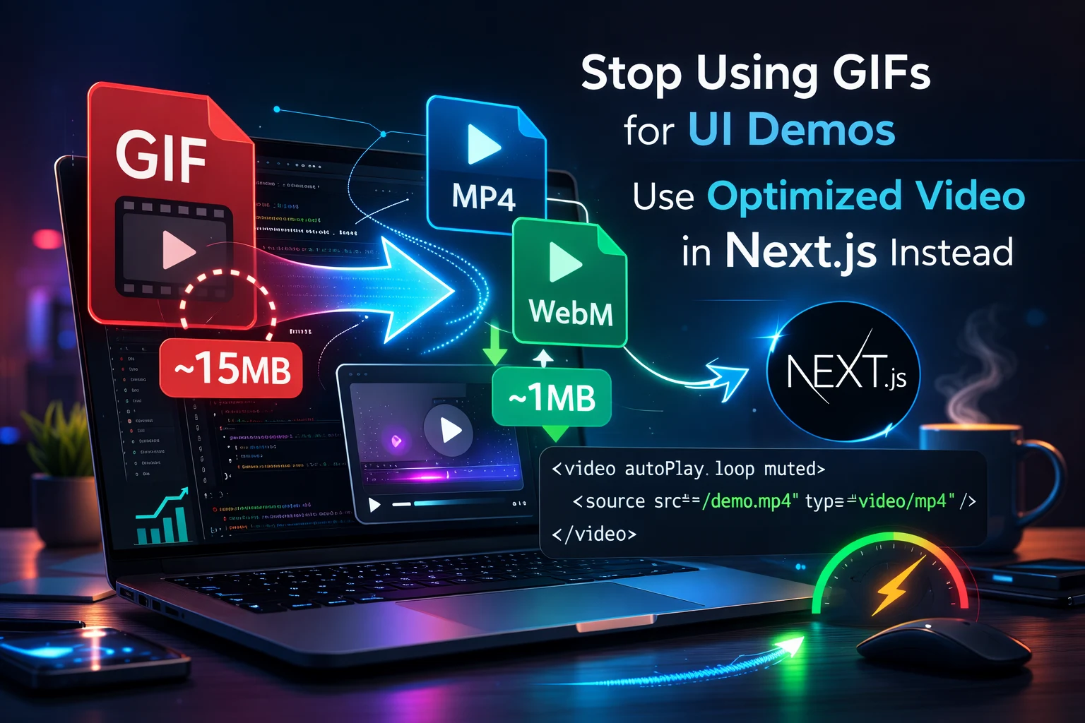 Stop Using GIFs for UI Demos: Use Optimized Video in Next.js Instead